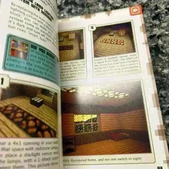 Lot of 2 Minecraft Books - Essential Handbook & Redstone Handbook - Picture 6 of 15